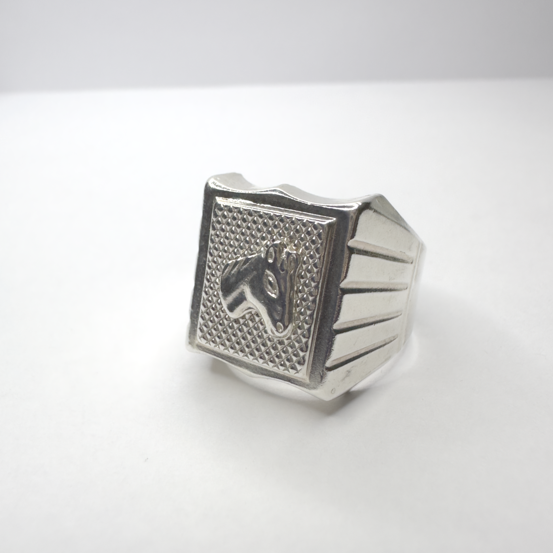 Anillo Hombre Plata Caballo