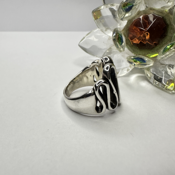 Anillo Inflado Plata Curvas - Image 3