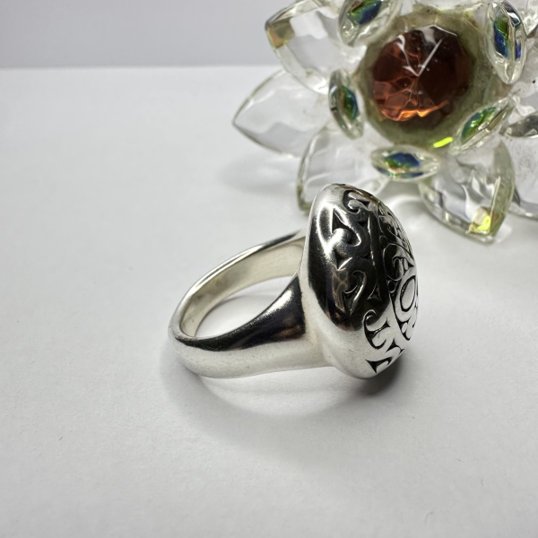 Anillo Inflado Plata Grabado - Image 2